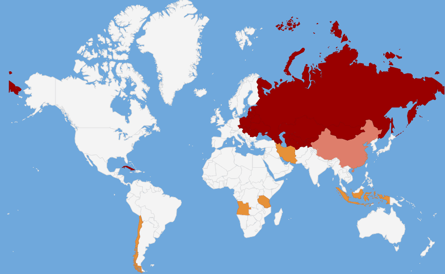 Карта альтернативного ссср