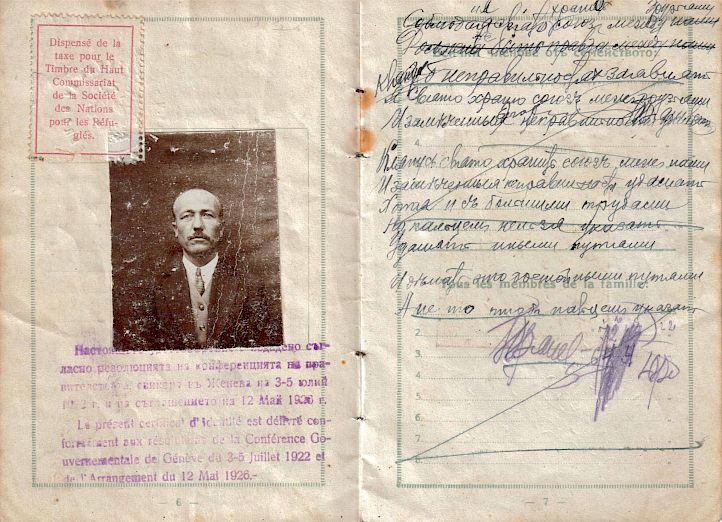A Nansen Passport assigned to a White Russian émigre