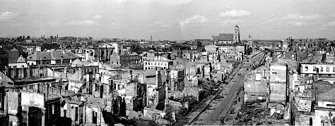 Minsk, the capital of the Belarusian SSR, in 1944