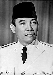 Sukarno (President of Indonesia from 1945-1967), one of several characters in Olstein's ongoing work on the career of the anti-hegemonic party-state in the mid-20th century