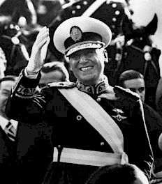 Argentine President Juan PerÃ³n, recast in 