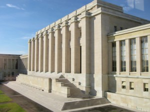 The Palais des Nations in Geneva, Switzerland, home to the League of Nations during its lifetime. Today it houses the UN Office in Geneva as well as the League of Nations' archives.