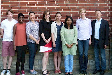 Corinna Unger (second from right) with her colleague Marc Frey (far right) and the Research Associates for their Volkswagen Foundation-funded project on the global history of rural development