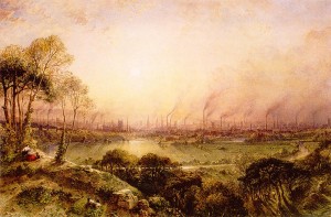 Modernity on the horizon: for years, historians were trained to see the Industrial Revolution (here captured by painter William Wyld) as a hallmark of development, itself conceived of as a universal process. More recent historical approaches question the universalist teleology this implies.
