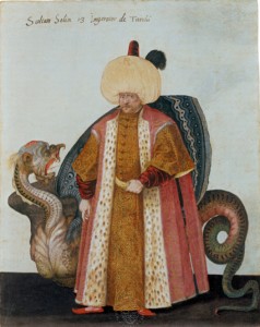 A drawing of Sultan Selim II (1524–1574) by Jacopo Ligozzi (1547–1627) from the presentation of Davide Ferri.
