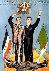 Visions of Third World solidary – Egypt's Gamal Abdel Nasser and Algeria's Ben Bella bestriding the Continent