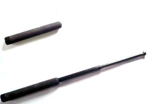A 21" ASP police baton – part of the standard kit of police officers in much of the Anglophone world today. "American Streets, Foreign Territory" traces the material trajectories of similar objects spread around the world by U.S. police advising.