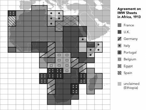 Scramble for (the map) of Africa: IMW's dvision of responsibilty for maps of Africa. Map by William Rankin, Creative Commons BY-NC-SA.