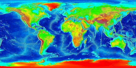 The shallow blue seas: resource-rich continental shelves pictured here as cyan or light blue