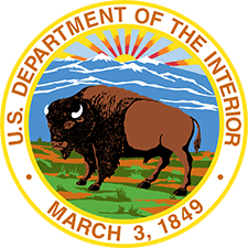 The logo of the United States Department of the Interior