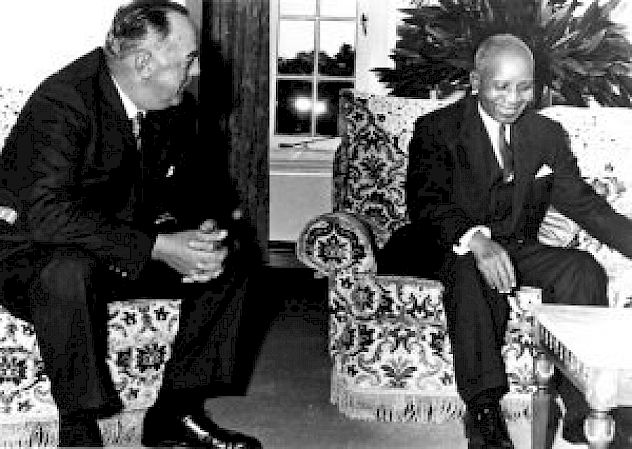 John Vorster meets with President Hastings Banda during his state visit to Malawi in 1970. Source: Jamie Miller, An African Volk: The Apartheid Regime and its Search for Survival (OUP, 2016).