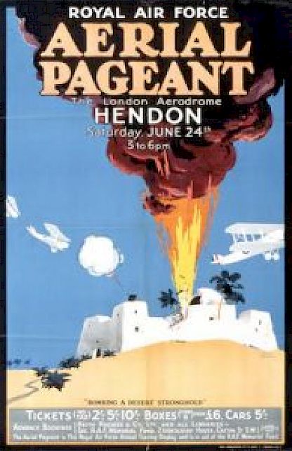 Poster for an air pageant at Hendon, 1922: 