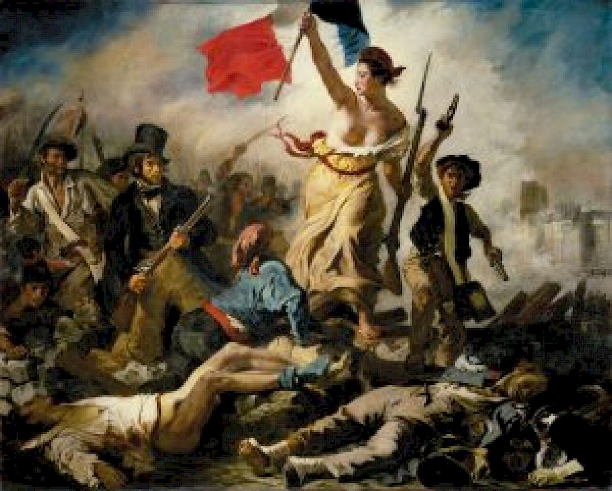 EugÃ¨ne Delacroix: Liberty Leading the People, 1830. Source: MusÃ©e du Louvre, Paris.